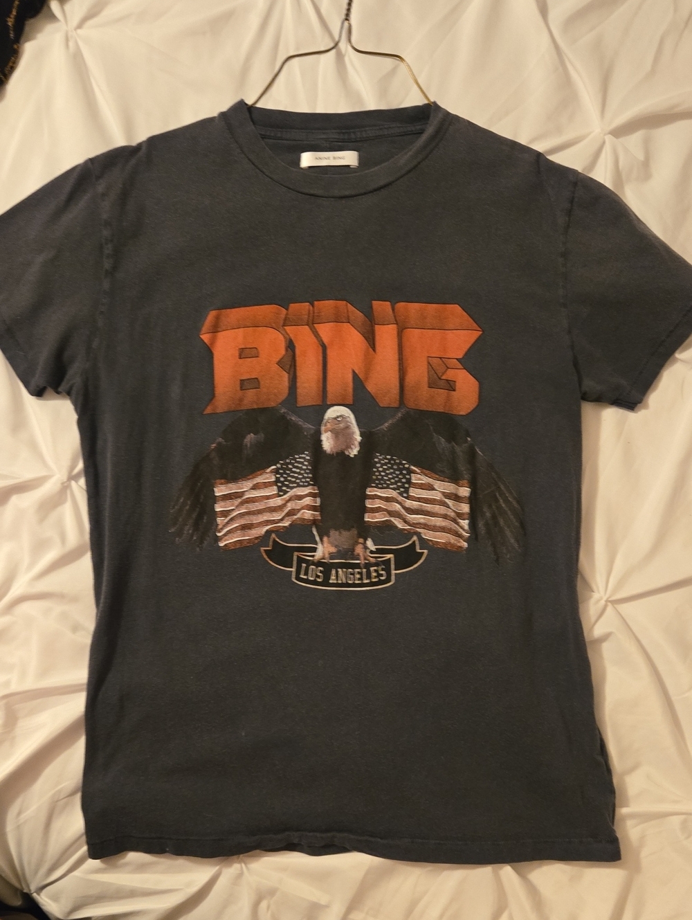 Anine Bing Black Tee - Picture 2 of 12